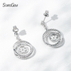 2.1mm Round Brilliant Cut Lab Grown Diamond Special Design 18K White Gold Diamond Earrings