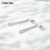 2.7mm Round Brilliant Cut Lab Grown Diamond 18K White Gold Diamond Earrings