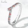 Custom Fancy Design Jewelry 1.8mm Round Brilliant Cut White Pink Lab Grown Diamond PT950 Diamond Eternity Ring