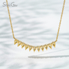 3×4.5mm Pear Cut Yellow Lab Grown Diamond 18K Yellow Gold Diamond Necklace