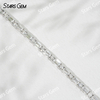 18K White Gold with 3×5mm Octagon Emerald Cut and 3.1mm Round Brilliant Cut Lab Diamond Bracelet Tennis Bracelet