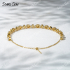 18K Yellow Gold with Round Brilliant Cut Lab Grown Diamond Bracelet