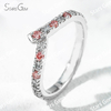 Custom Fancy Design Jewelry 1.8mm Round Brilliant Cut White Pink Lab Grown Diamond PT950 Diamond Eternity Ring