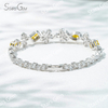 Fancy Shape Lab Grown Diamond 18K White Gold Diamond Bracelet