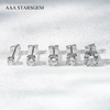 AAAStarsgem Different Sizes Round Brilliant Cut Lab Grown Diamond 10K Gold Diamond Stud Earrings