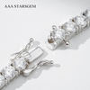 Round Brilliant Cut Moissanite S925 Sterling Silver Tennis Bracelets