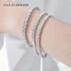 Round Brilliant Cut Moissanite S925 Sterling Silver Tennis Bracelets