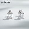 AAAStarsgem 4×4mm Princess Cut Lab Grown Diamond 18K White Gold Diamond Stud Earrings