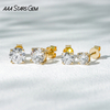 AAAStarsgem Different Sizes Round Brilliant Cut Lab Grown Diamond 10K Gold Diamond Stud Earrings