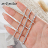 AAAStarsGem 1.4-4.1mm Round Brilliant Cut Lab Grown Diamond 9K 10K 14K 18K Gold Tennis Bracelets