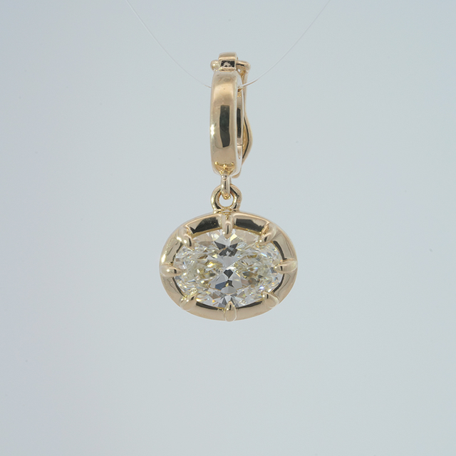 East-West Oval Shape Lab Diamond Pendant Group Order