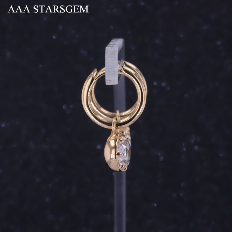 AAAStarsgem Oval ShapeLab Grown Diamond Drop Earrings For Women
