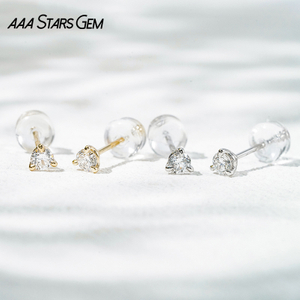 AAAStarsgem 0.1ct & 0.23ct Round Brilliant Cut Lab Grown Diamond 10K Gold Diamond Stud Earrings
