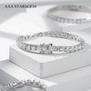 Round Brilliant Cut Moissanite S925 Sterling Silver Tennis Bracelets