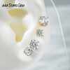 AAAStarsgem Different Sizes Round Brilliant Cut Lab Grown Diamond 10K Gold Diamond Stud Earrings