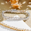 Multi shape cluster diamond tennis bracelet