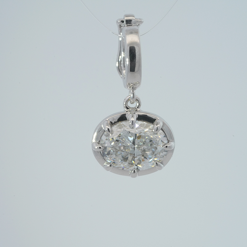 East-West Oval Shape Lab Diamond Pendant Group Order