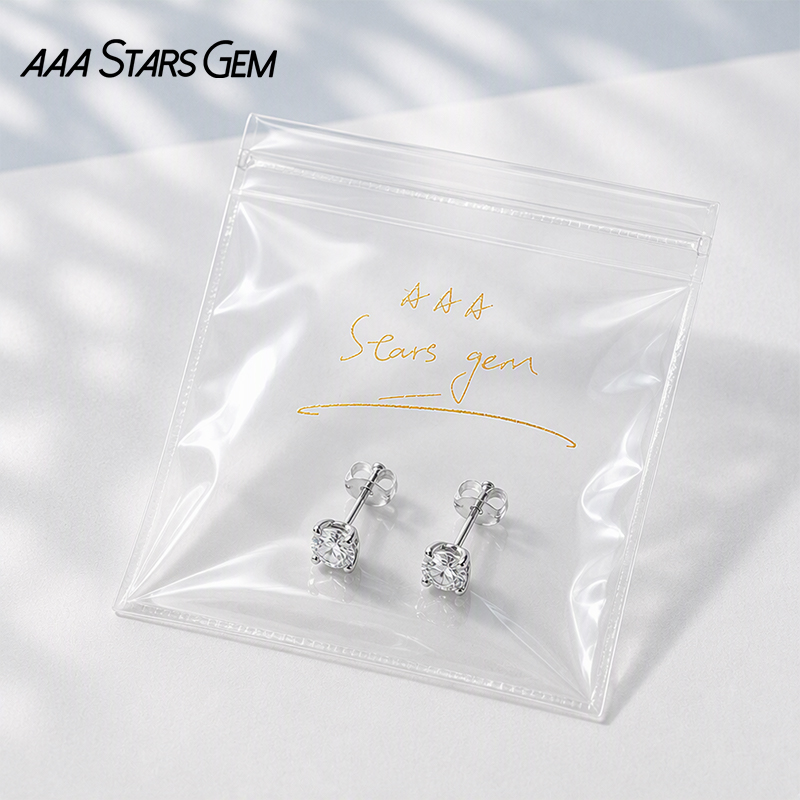 AAAStarsgem 0.1ct & 0.23ct Round Brilliant Cut Lab Grown Diamond 10K Gold Diamond Stud Earrings