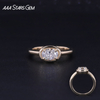 AAAStarsgem 10k 14k 18k 1.0ct east-west Oval Bezel Ring IGI certificate Lab Diamond Gemstones Ring