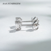 AAAStarsgem 4×4mm Princess Cut Lab Grown Diamond 18K White Gold Diamond Stud Earrings