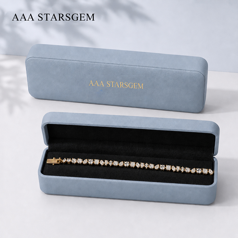 Multi shape cluster diamond tennis bracelet