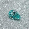 AAAStarsgem Lab Grown Paraiba Color Loose Stone Pear Cut Synthetic Lab grown Gemstone for Jewelry 