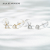 AAAStarsgem 0.1ct & 0.23ct Round Brilliant Cut Lab Grown Diamond 10K Gold Diamond Stud Earrings