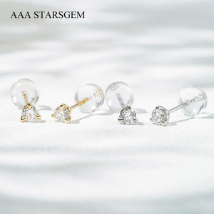 AAAStarsgem 0.1ct & 0.23ct Round Brilliant Cut Lab Grown Diamond 10K Gold Diamond Stud Earrings