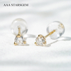 AAAStarsgem 0.1ct & 0.23ct Round Brilliant Cut Lab Grown Diamond 10K Gold Diamond Stud Earrings
