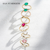AAAStarsgem Custom IGI Jewelry 9K 10K 14K 18K Solid Gold 1.0ct Oval Shape Solitaire ring Lab Grown Gemstone Lab Diamond Engagement Rings