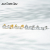 AAAStarsgem Different Sizes Round Brilliant Cut Lab Grown Diamond 10K Gold Diamond Stud Earrings