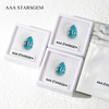 AAAStarsgem Lab Grown Paraiba Color Loose Stone Pear Cut Synthetic Lab grown Gemstone for Jewelry 