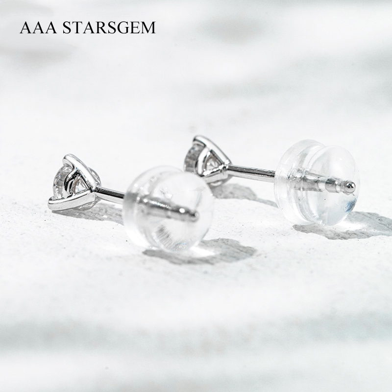AAAStarsgem 0.1ct & 0.23ct Round Brilliant Cut Lab Grown Diamond 10K Gold Diamond Stud Earrings