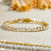 Multi shape cluster diamond tennis bracelet