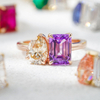 Toi Et Moi Ring Solid Gold White Yellow Rose Solid Gold Color Moissanite Lab Grown Gemstone Engagement Ring