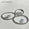 Round Brilliant Cut Moissanite S925 Sterling Silver Tennis Bracelets