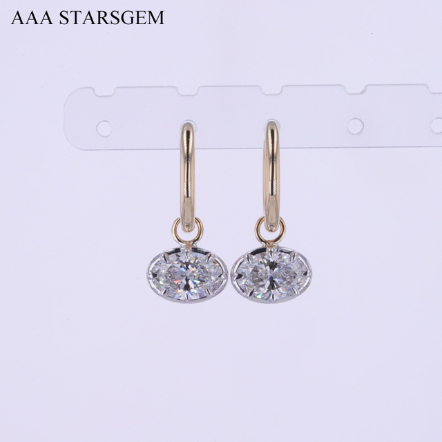AAAStarsgem Oval ShapeLab Grown Diamond Drop Earrings For Women