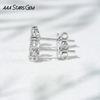 AAAStarsgem 3×3mm Heart Cut Lab Grown Diamond Four Leaves Clover Shape 18K White Gold Diamond Stud Earrings