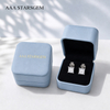 AAAStarsgem 4×4mm Princess Cut Lab Grown Diamond 18K White Gold Diamond Stud Earrings