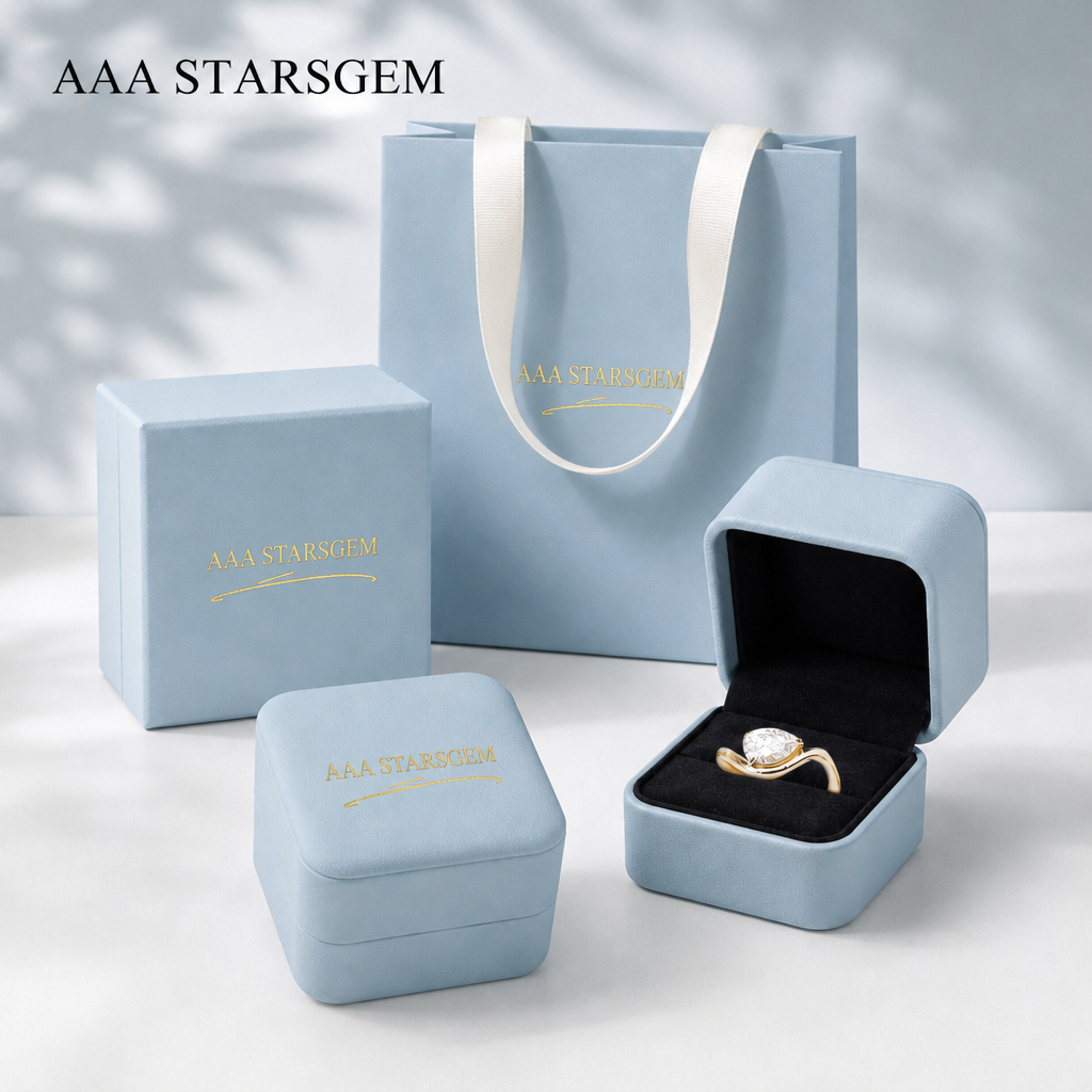 AAAStarsgem Custom Real 9K 10K 14K 18K Solid Gold with 6x9mm 1.0ct Pear Cut IGI Lab Diamond Engagement Rings