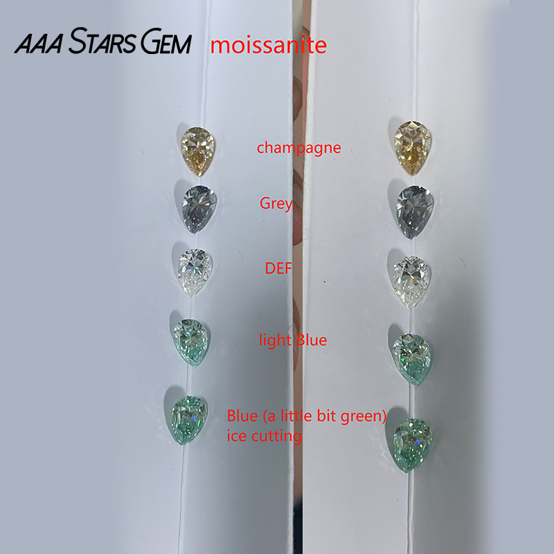 AAAStarsgem Custom Real 9K 10K 14K 18K Solid Gold with 6x9mm 1.0ct Pear Cut IGI Lab Diamond Engagement Rings
