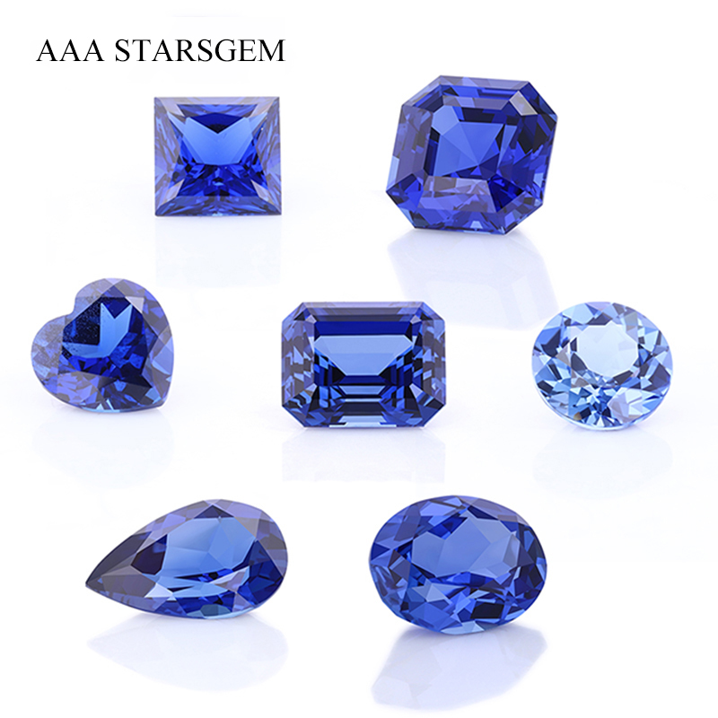 Fancy Shape Royal Blue Color Lab Grown Sapphire Gemstone