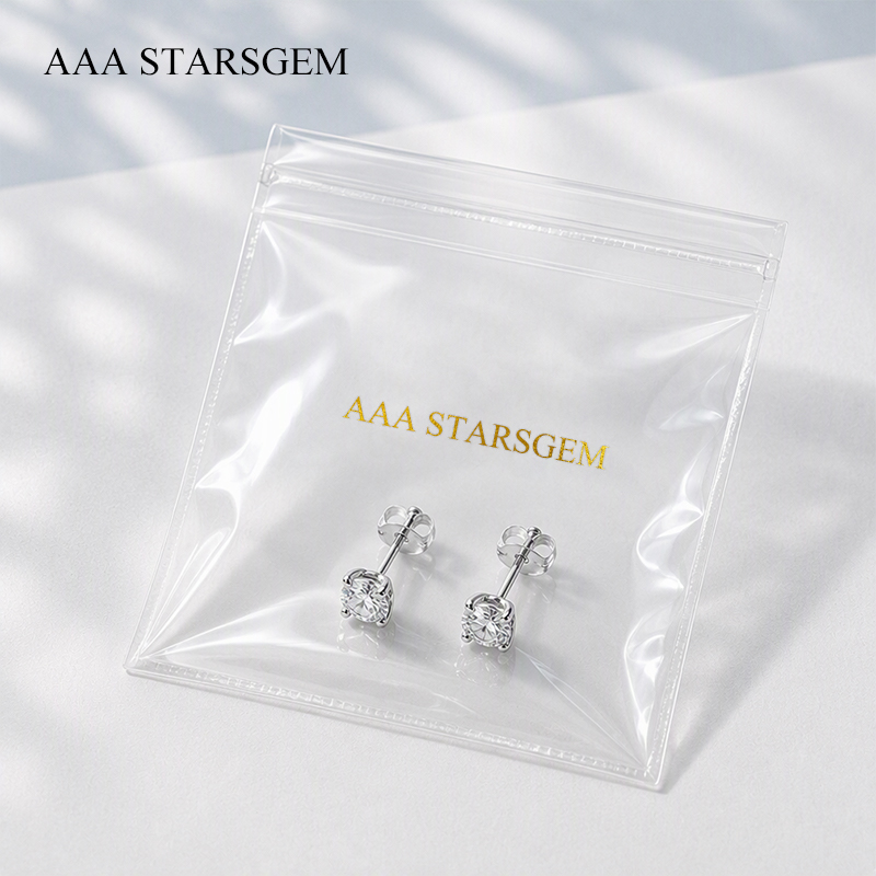 AAAStarsgem 0.1ct & 0.23ct Round Brilliant Cut Lab Grown Diamond 10K Gold Diamond Stud Earrings
