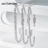AAAStarsGem 1.4-4.1mm Round Brilliant Cut Lab Grown Diamond 9K 10K 14K 18K Gold Tennis Bracelets
