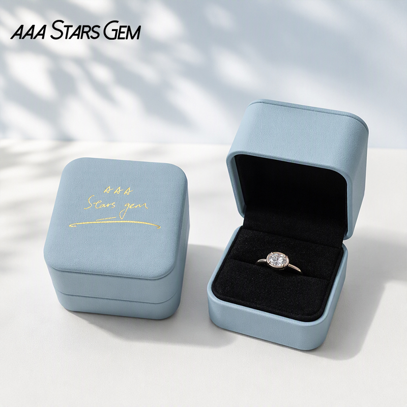AAAStarsgem 10k 14k 18k 1.0ct east-west Oval Bezel Ring IGI certificate Lab Diamond Gemstones Ring