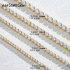 AAAStarsGem 1.4-4.1mm Round Brilliant Cut Lab Grown Diamond 9K 10K 14K 18K Gold Tennis Bracelets