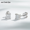 AAAStarsgem 4×4mm Princess Cut Lab Grown Diamond 18K White Gold Diamond Stud Earrings