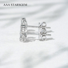 AAAStarsgem 3×3mm Heart Cut Lab Grown Diamond Four Leaves Clover Shape 18K White Gold Diamond Stud Earrings